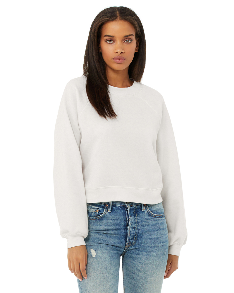 Bella + Canvas B7505 Ladies' Raglan Pullover Fleece Front Fullsize"