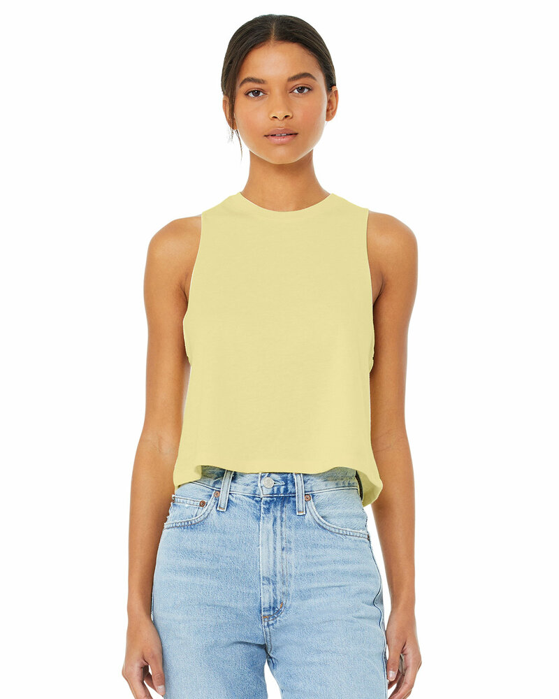 Bella + Canvas 6682 Ladies' Racerback Cropped Tank Front Fullsize"