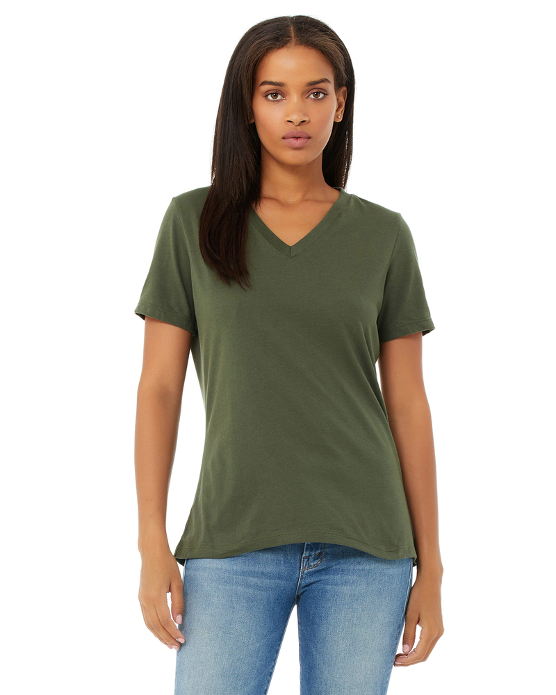 Bella + Canvas 6405 Ladies' Relaxed Jersey V-Neck T-Shirt Front Fullsize"