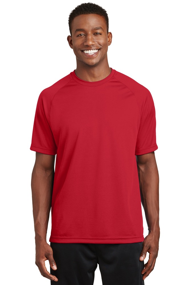 sport-tek t473 dry zone ® short sleeve raglan t-shirt Front Fullsize