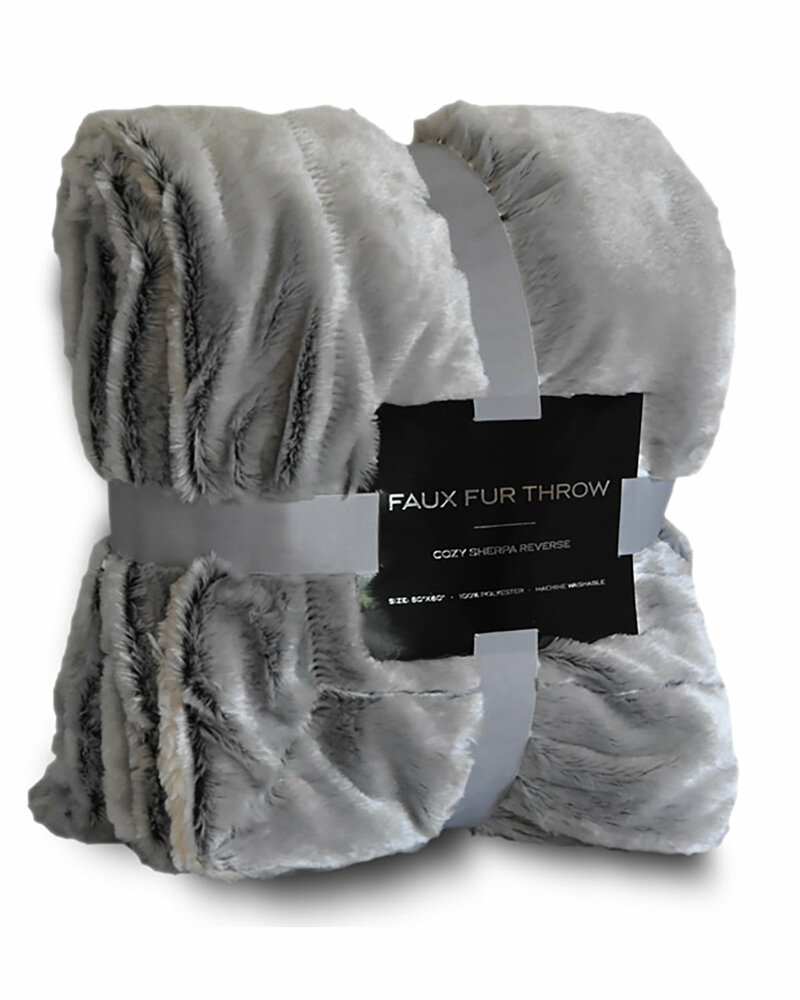 liberty bags 8730 faux fur sherpa blanket Front Fullsize