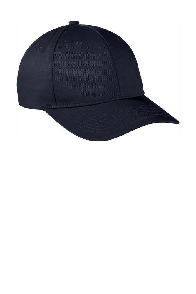 port authority c801 snapback fine twill cap Front Fullsize