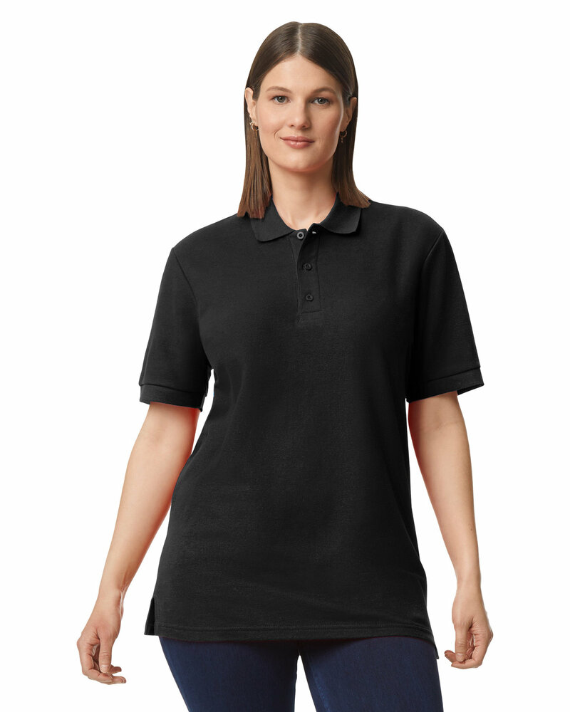 gildan 85800 unisex midweight double pique polo Front Fullsize