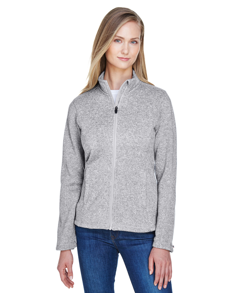 devon & jones dg793w ladies' bristol full-zip sweater fleece jacket Front Fullsize