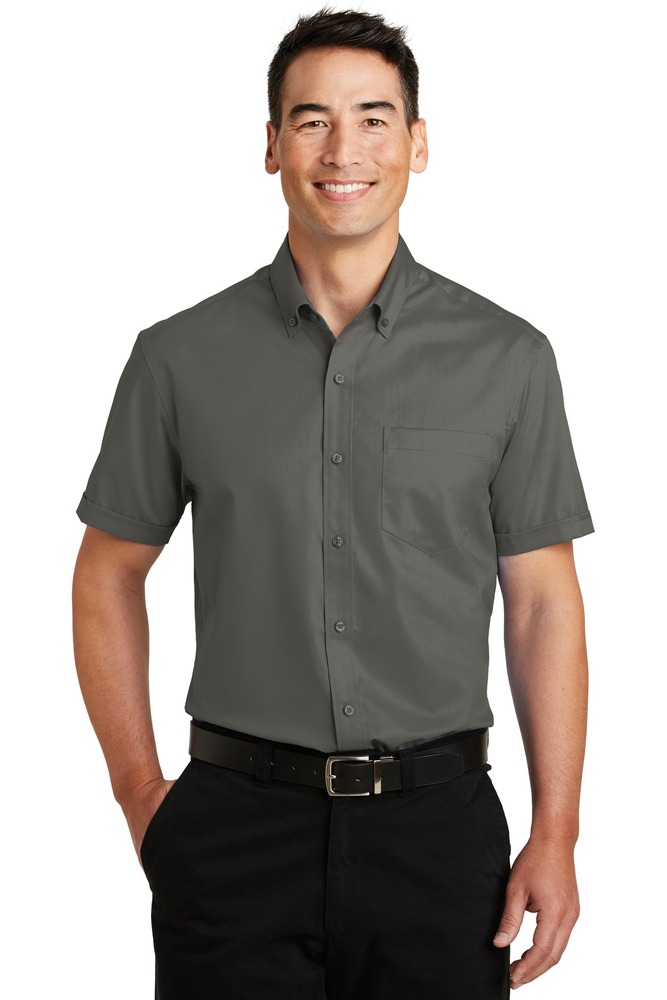 port authority s664 short sleeve superpro ™ twill shirt Front Fullsize
