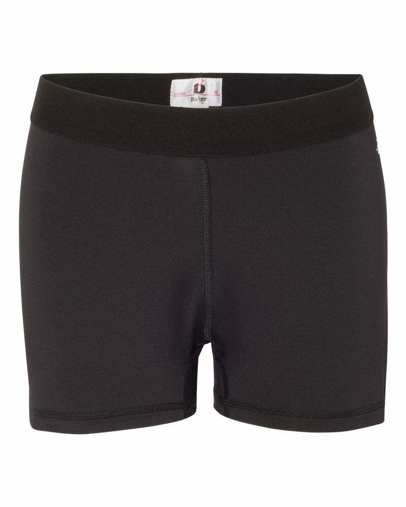 badger sport 4629 women’s 3" pro-compression shorts Front Fullsize