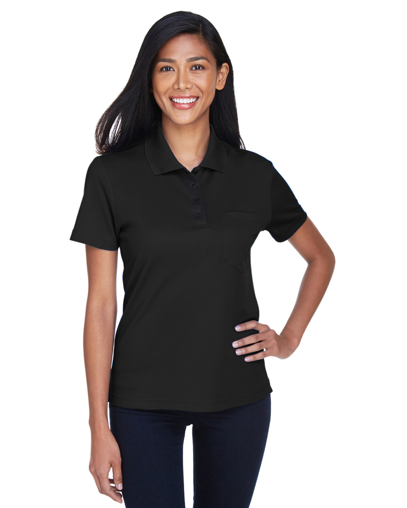 core365 78181p ladies' origin performance piqué polo with pocket Front Fullsize