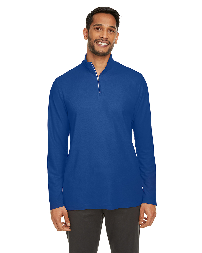 core365 ce405 men's fusion chromasoft™ pique quarter-zip Front Fullsize