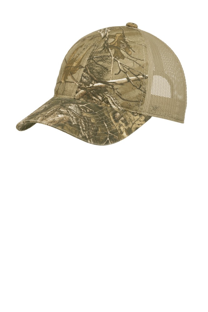 port authority c929 unstructured camouflage mesh back cap Front Fullsize