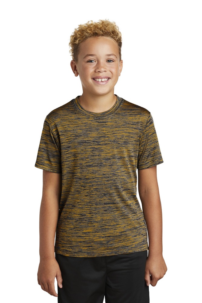 sport-tek yst390 youth posicharge ® electric heather tee Front Fullsize