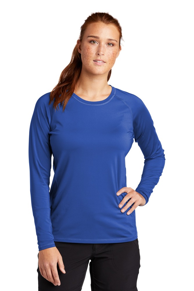 Sport-Tek LST470LS Ladies Long Sleeve Rashguard Tee Front Fullsize"