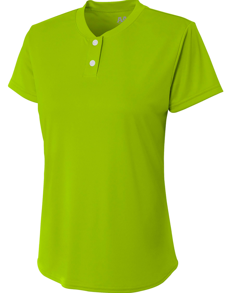 a4 nw3143 ladies' tek 2-button henley shirt Front Fullsize