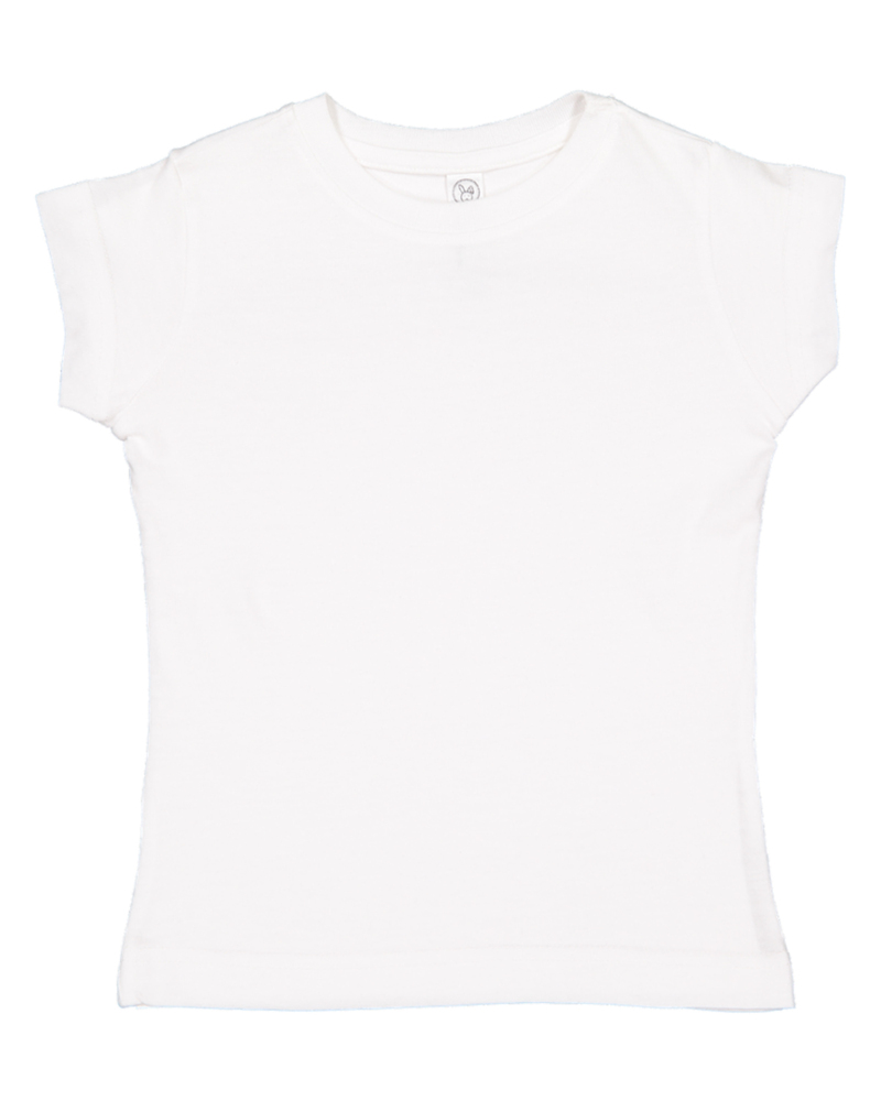 rabbit skins 3316 toddler girls' fine jersey t-shirt Front Fullsize