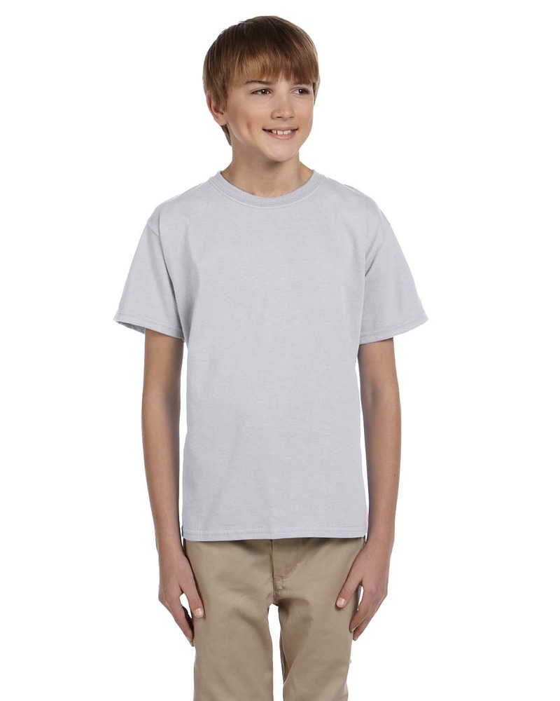 Hanes 5370 Youth EcoSmart ® 50/50 Cotton/Poly T-Shirt Front Fullsize"