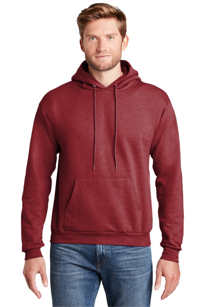 Hanes P170 Unisex Ecosmart® 50/50 Pullover Hooded Sweatshirt Front Fullsize"