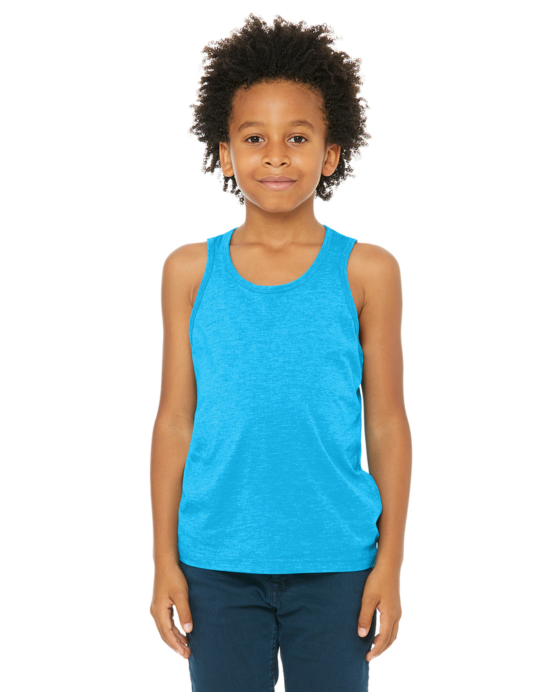bella + canvas 3480y youth jersey tank Front Fullsize