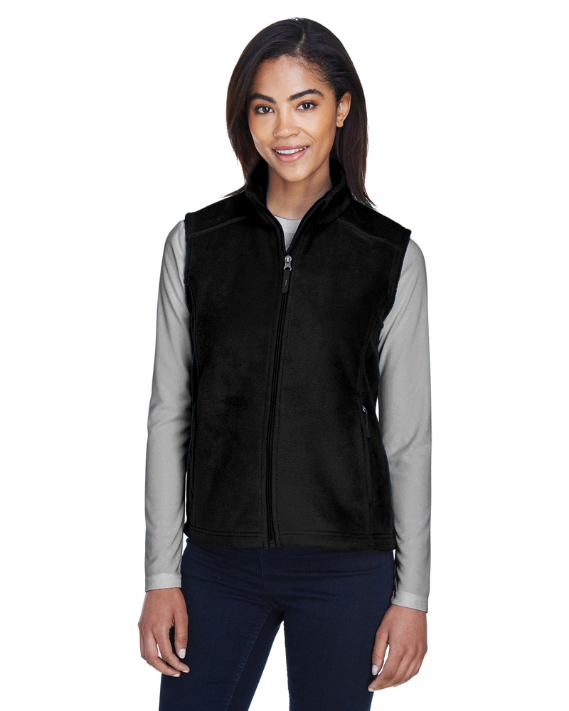 core365 78191 ladies' journey fleece vest Front Fullsize