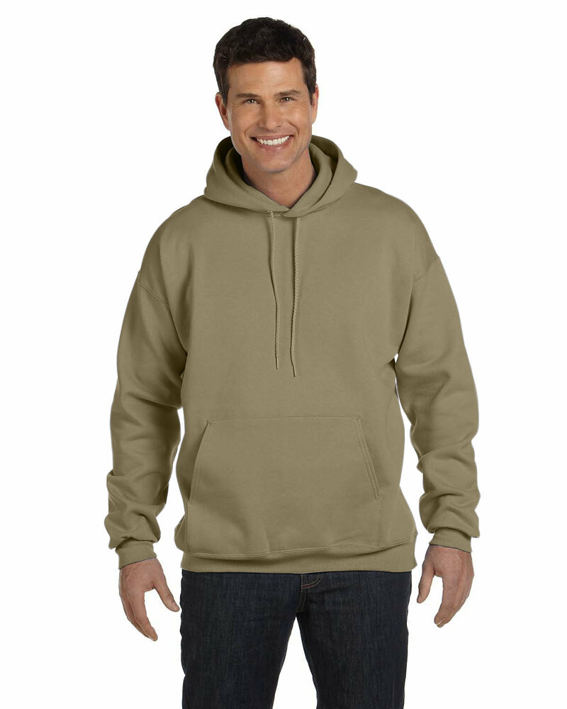 Hanes F170 Adult 9.7 oz. Ultimate Cotton® 90/10 Pullover Hooded Sweatshirt Front Fullsize"