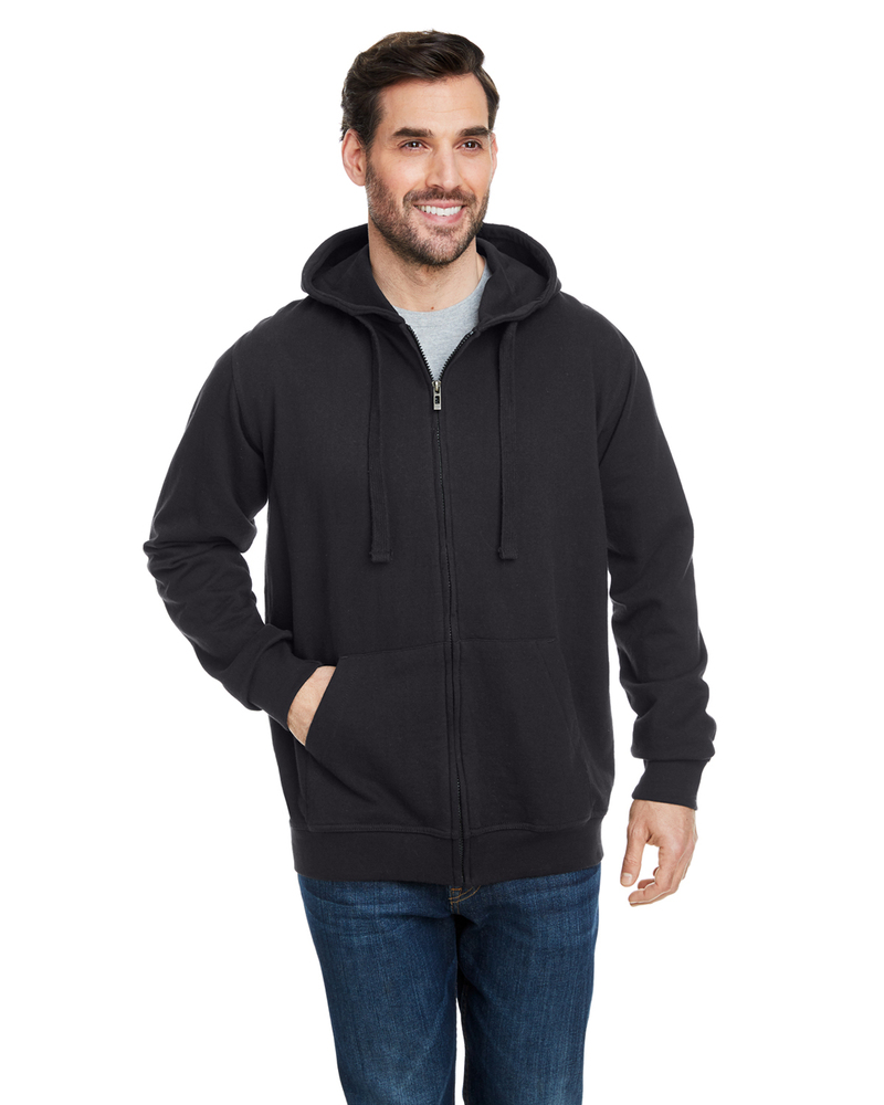 burnside b8615 men's  french terry full-zip hooded sweatshirt Front Fullsize