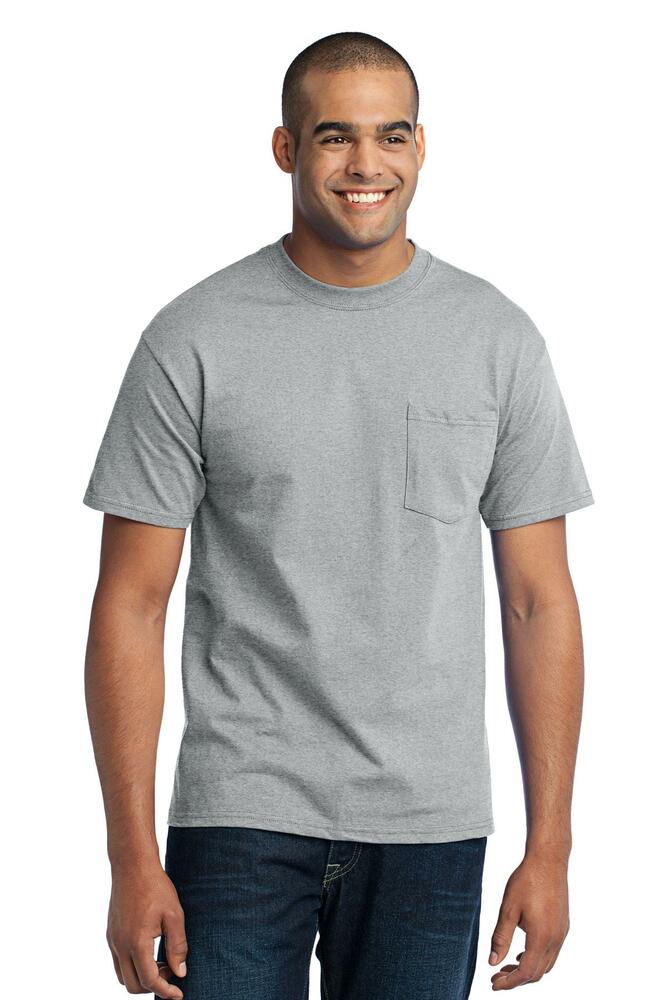 Port & Company PC55P Core Blend Pocket Tee Front Fullsize"