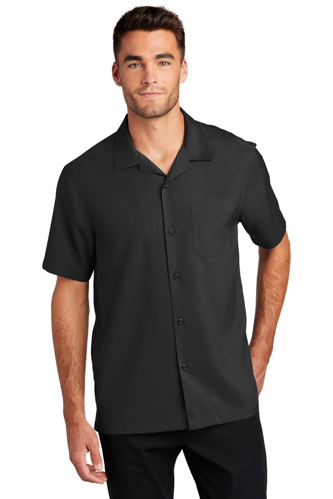 port authority w400 short sleeve performance staff shirt Front Fullsize