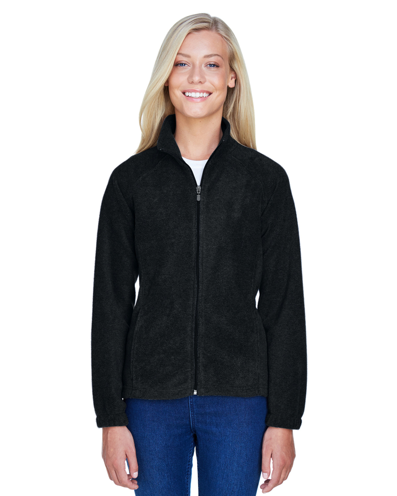 harriton m990w ladies' 8 oz. full-zip fleece Front Fullsize