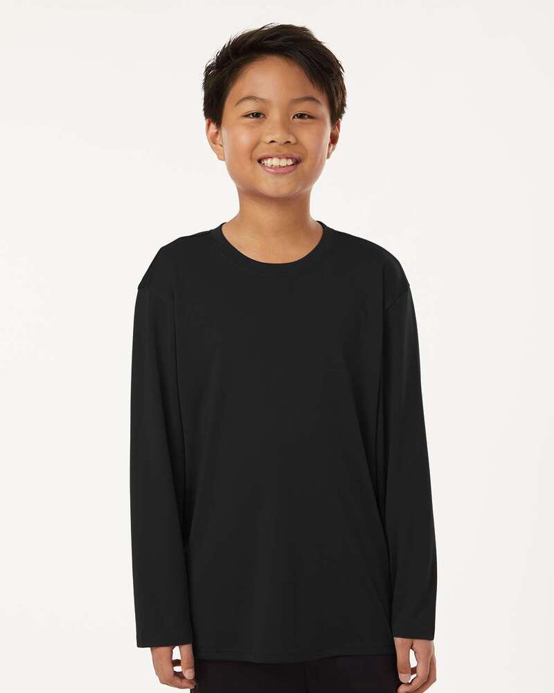 AllPro 48400Y Pro-Lock Youth Performance Long Sleeve T-Shirt Front Fullsize"