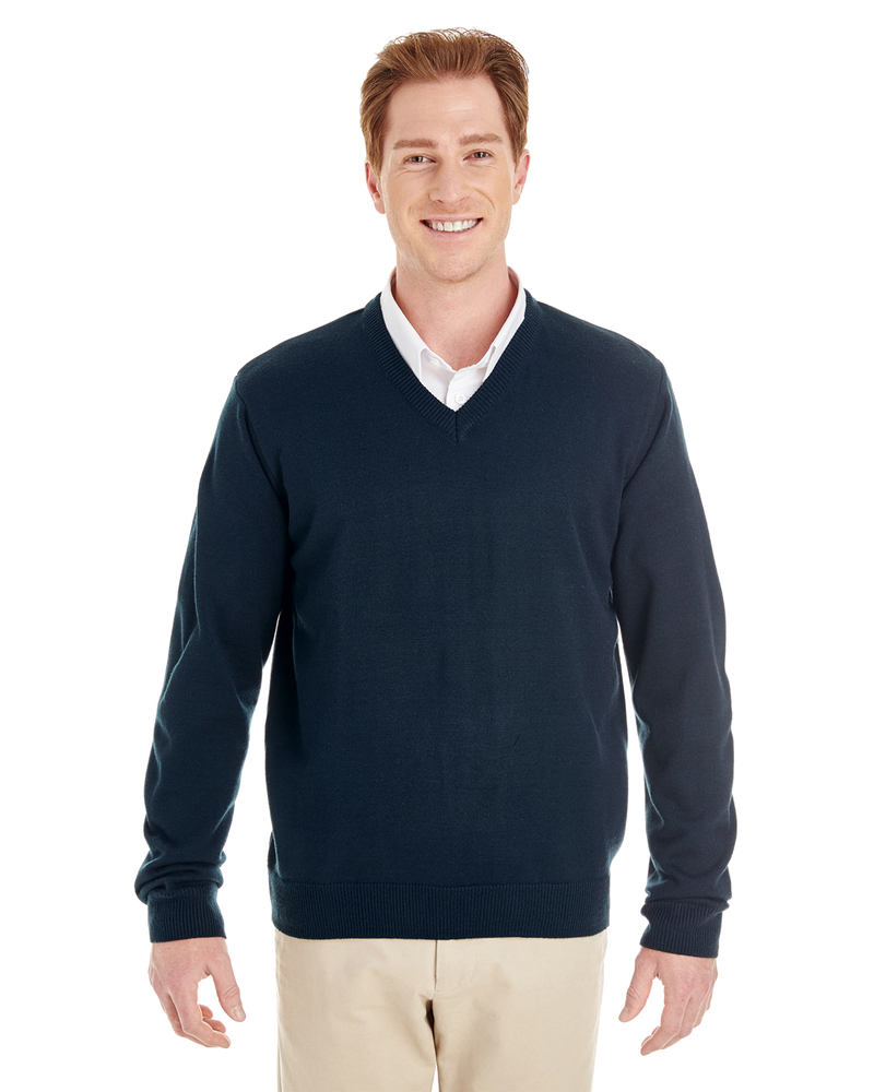 Harriton M420 Men's Pilbloc™ V-Neck Sweater Front Fullsize"