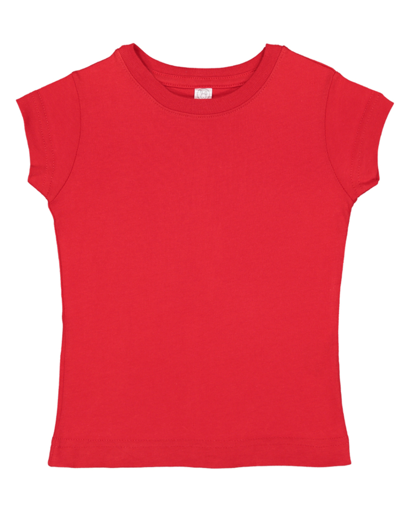 Rabbit Skins 3316 Toddler Girls' Fine Jersey T-Shirt Front Fullsize"
