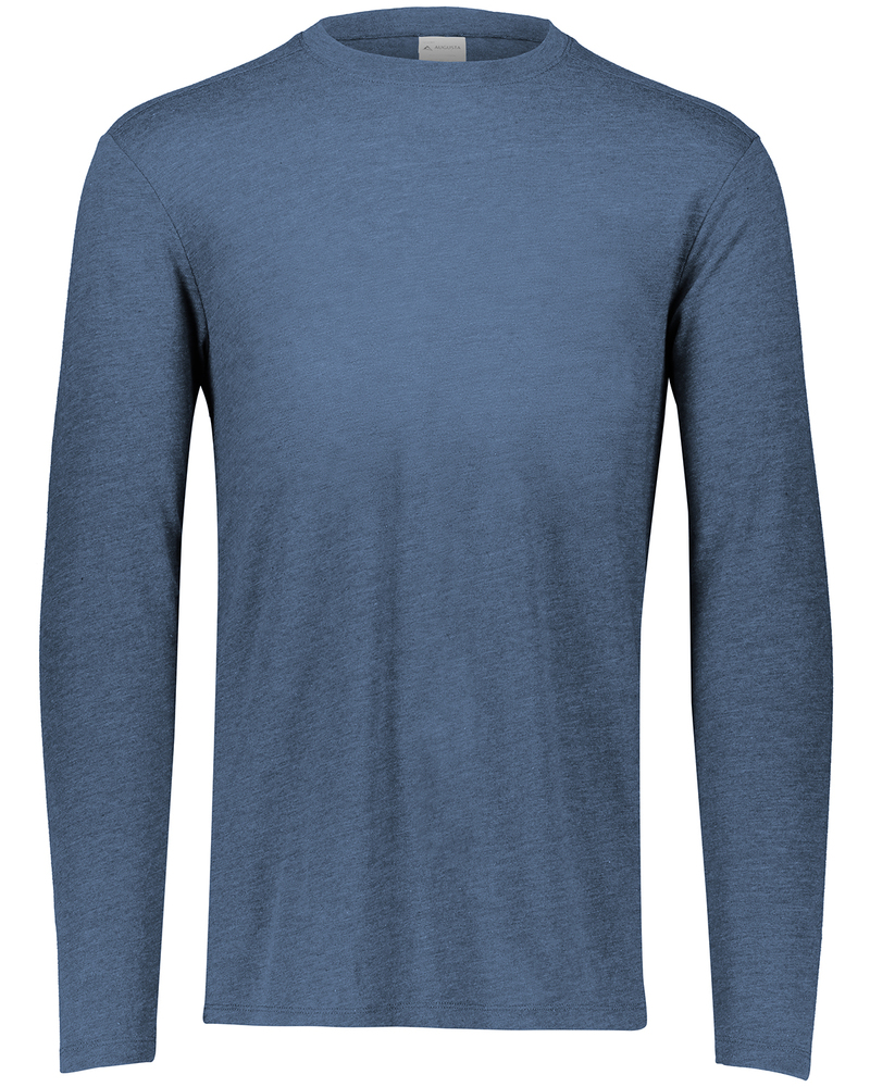 augusta sportswear 3076 youth 3.8 oz., tri-blend long sleeve t-shirt Front Fullsize