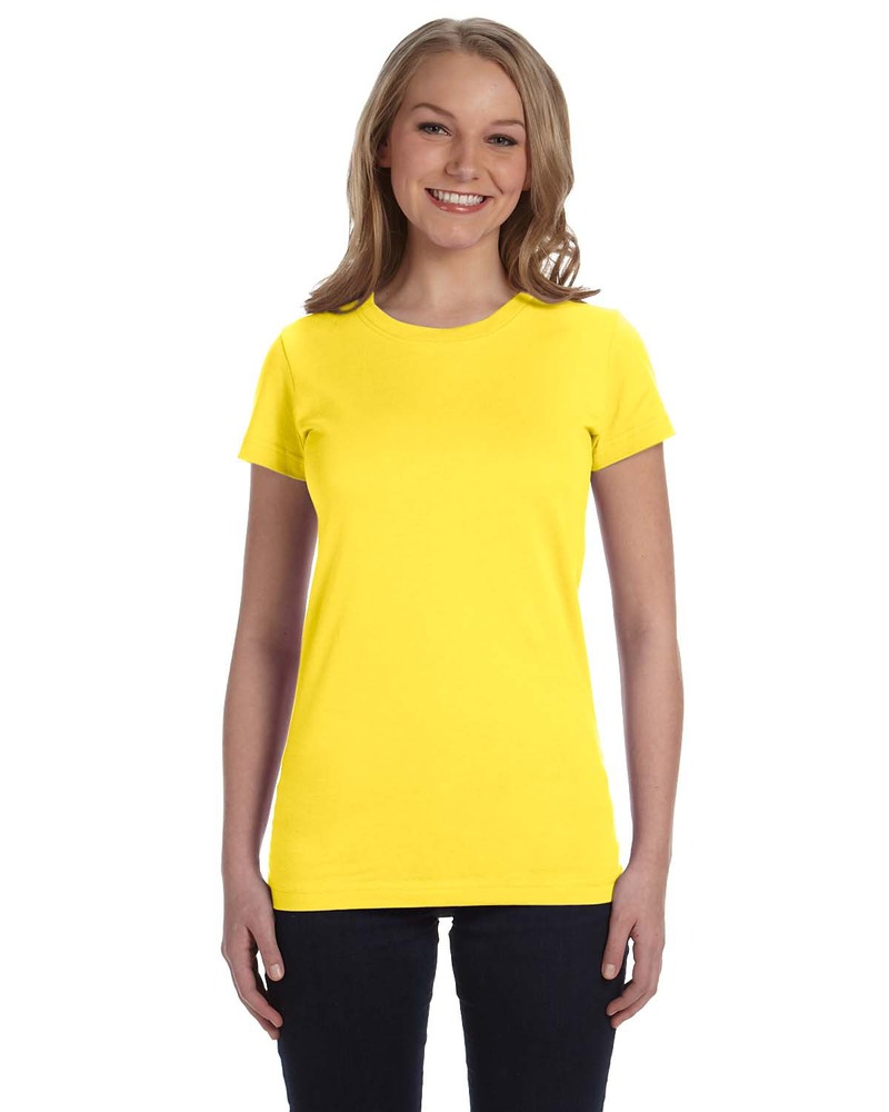 lat 3616 ladies fitted fine jersey tee Front Fullsize