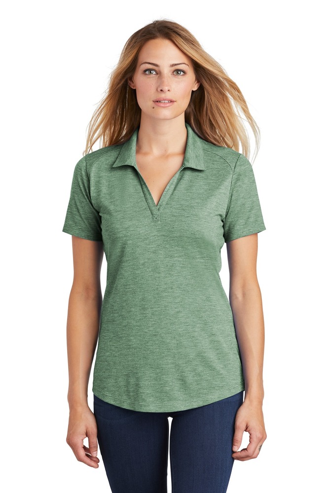Sport-Tek LST405 Ladies PosiCharge ® Tri-Blend Wicking Polo Front Fullsize"