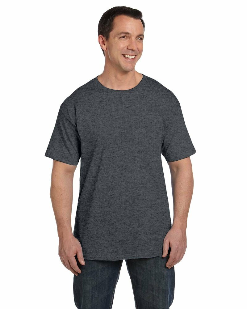 Hanes 5190P Adult Beefy-T® with Pocket Front Fullsize"