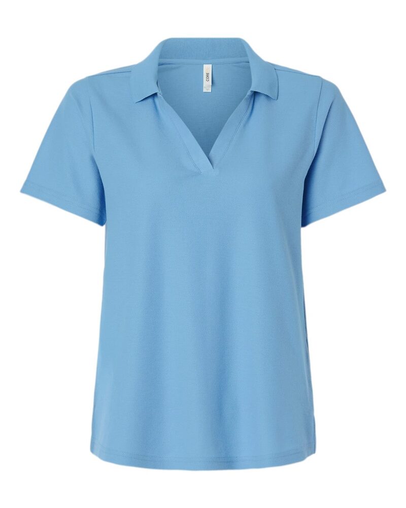 core365 ce106w women's resolve cvc performance pique polo Front Fullsize