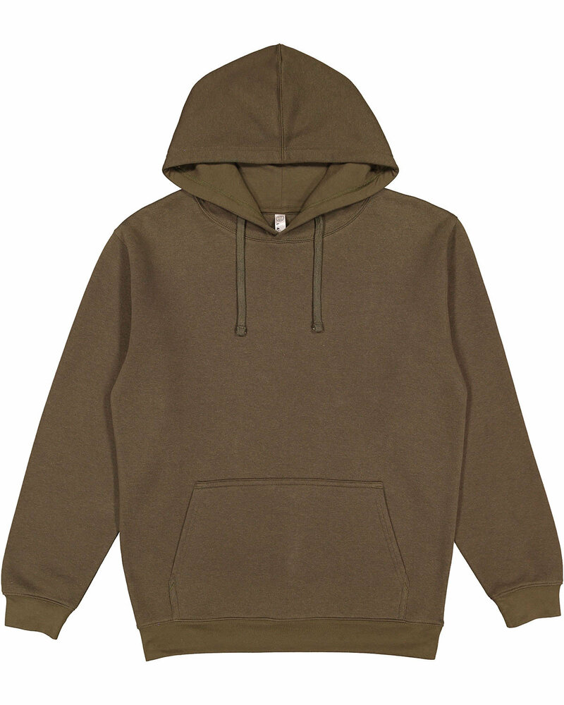 lat 6926 adult pullover fleece hoodie Front Fullsize