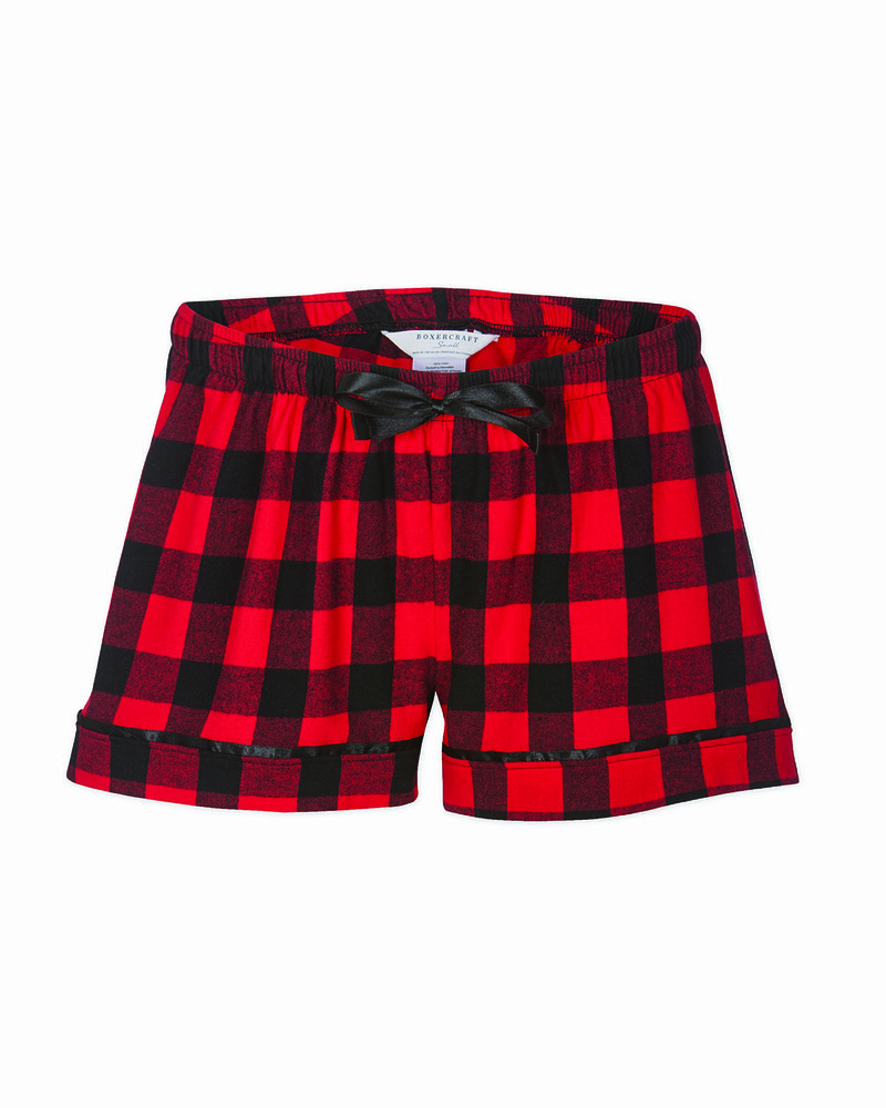 boxercraft bw6501 ladies' flannel short Front Fullsize