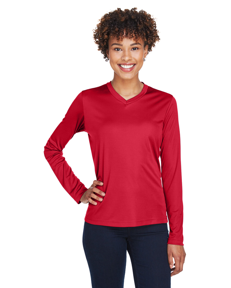 Team 365 TT11WL Ladies' Zone Performance Long-Sleeve T-Shirt Front Fullsize"