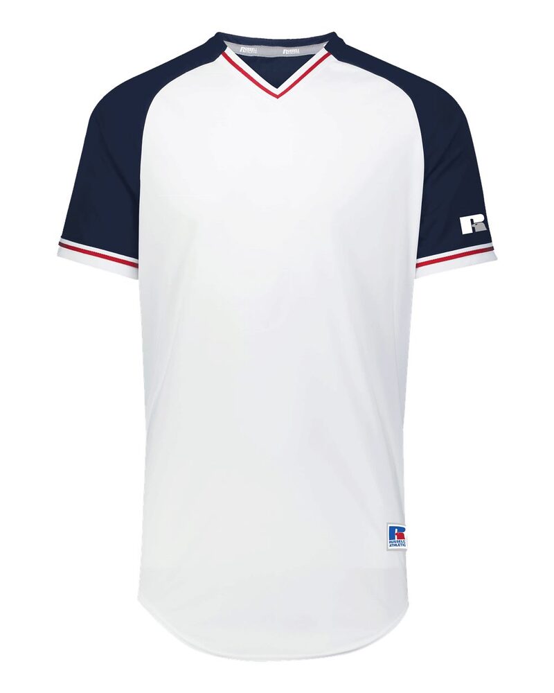 russell athletic r01x3m classic v-neck jersey Front Fullsize