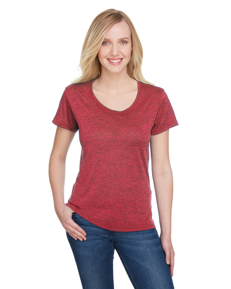 a4 nw3010 ladies' tonal space-dye t-shirt Front Fullsize