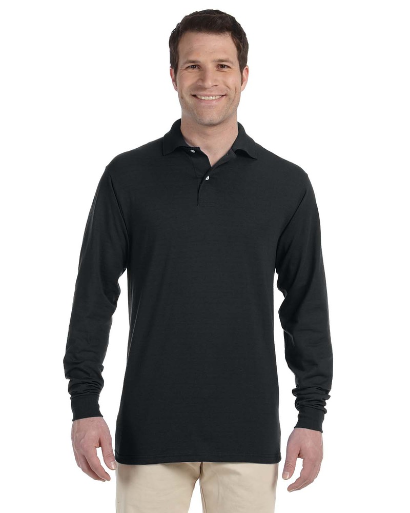 Jerzees 437ML | Adult 5.6 oz. SpotShield™ Long-Sleeve Jersey Polo ...