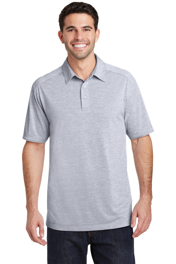 Port Authority K574 Digi Heather Performance Polo Front Fullsize"