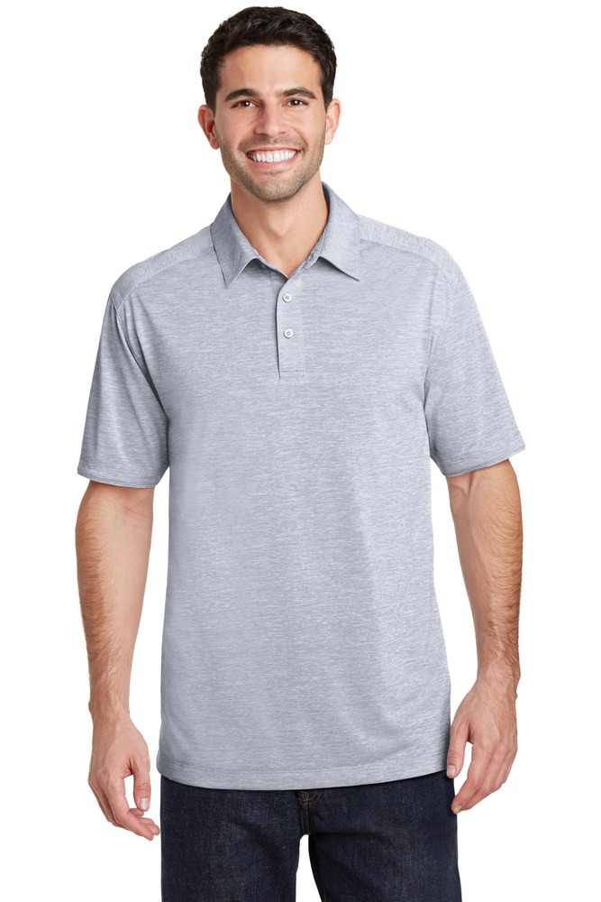 port authority k574 digi heather performance polo Front Fullsize