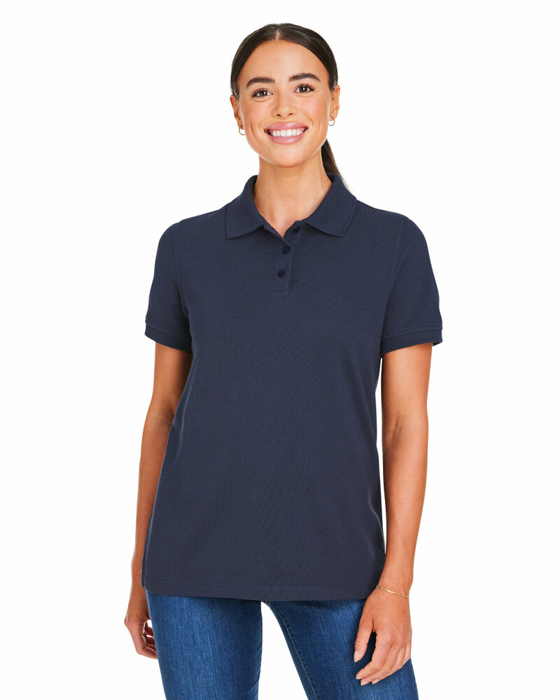 Harriton M205W Ladies' Valiant Cotton Snag Protect Polo Front Fullsize"