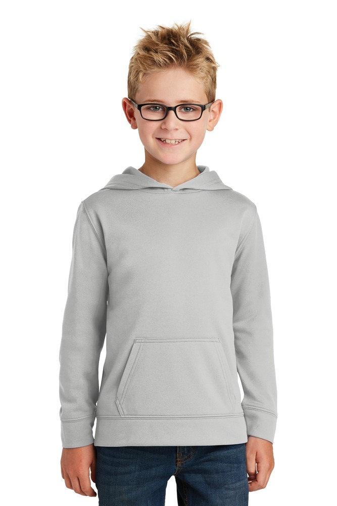 port & company pc590yh youth performance fleece pullover hooded sweatshirt Front Fullsize