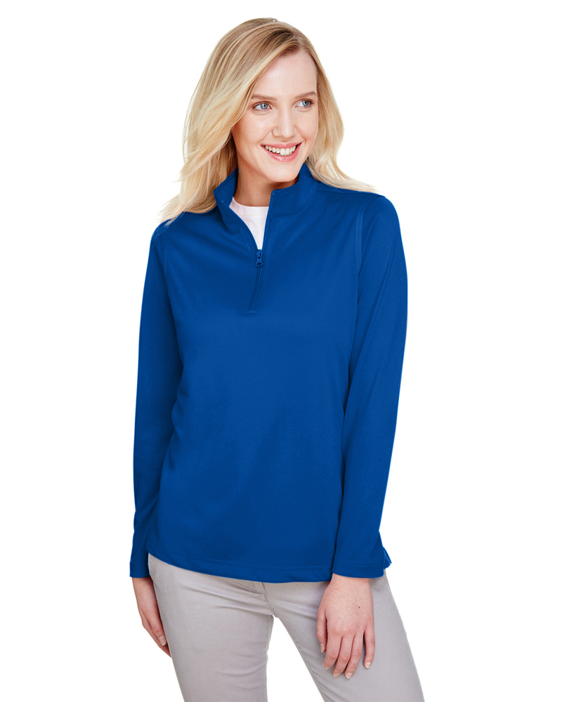 Harriton M748W Ladies' Advantage Snag Protection Plus Quarter-Zip Front Fullsize"