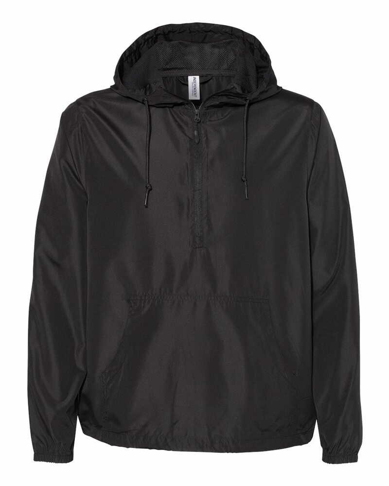 independent trading co. exp54lwp unisex lightweight quarter-zip windbreaker pullover jacket Front Fullsize