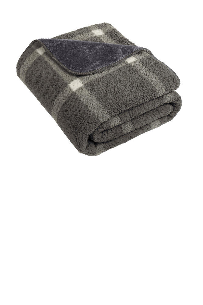 port authority bp48 double-sided sherpa/plush blanket Front Fullsize