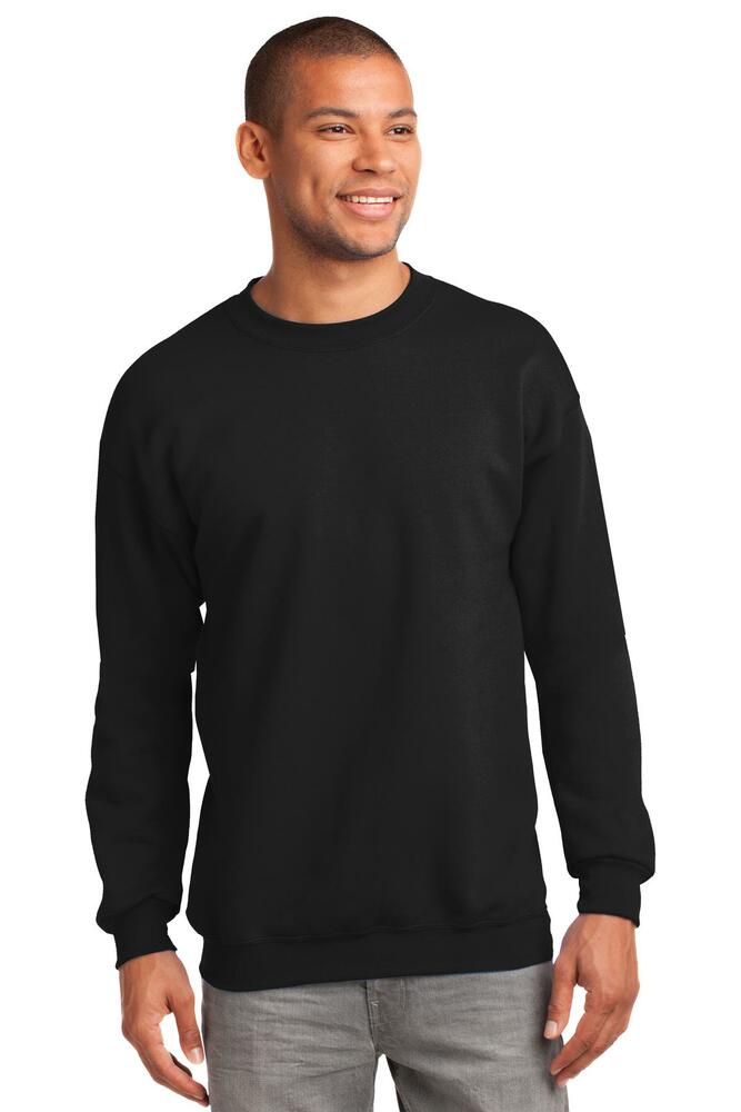 port & company pc90 essential fleece crewneck sweatshirt Front Fullsize
