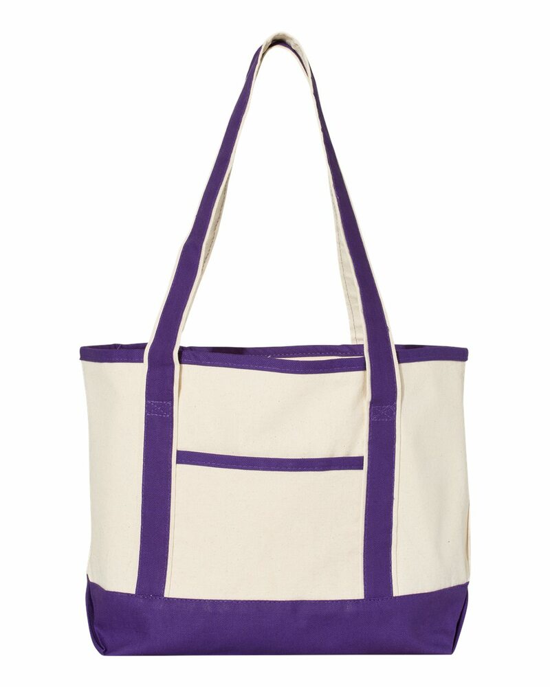 q-tees q125800 20l small deluxe tote Front Fullsize