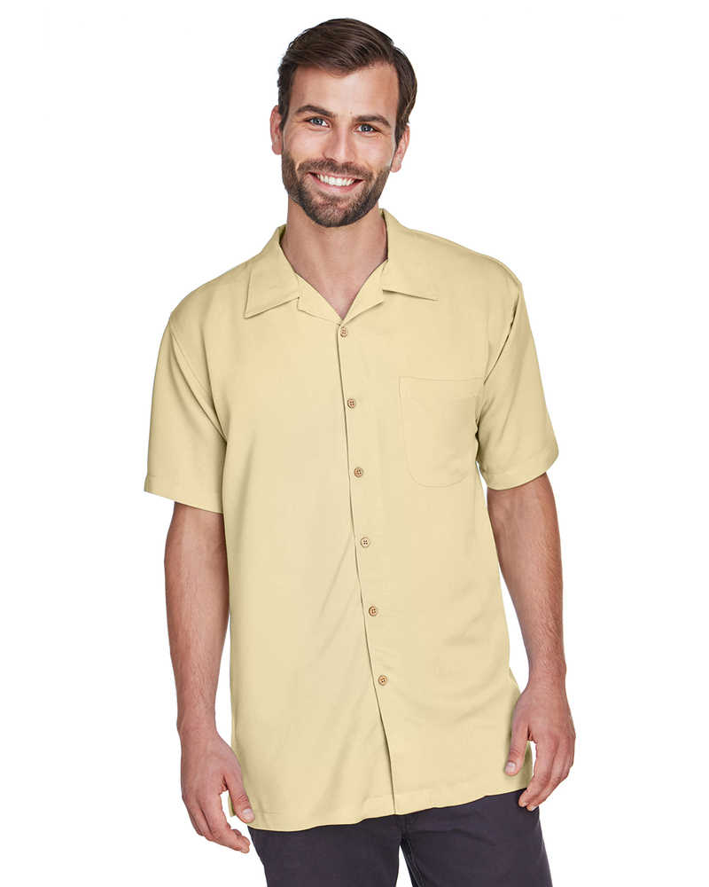 Harriton M570 Men's Bahama Cord Camp Shirt Front Fullsize"